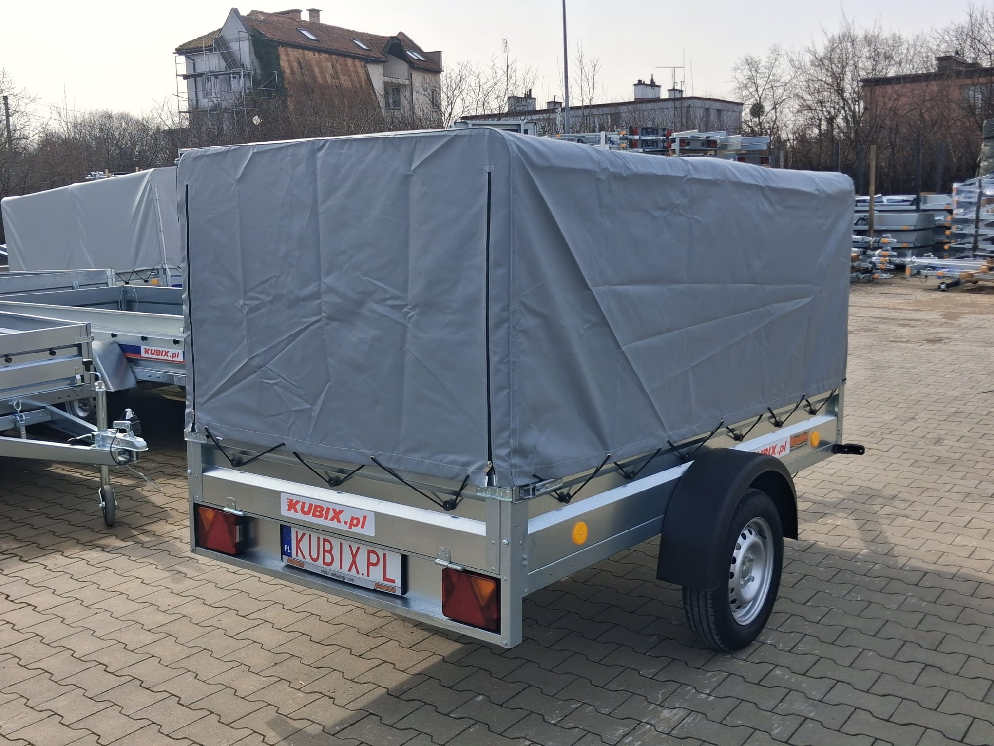 N7-236 ptw Neptun przyczepa jednoosiowa lekka ze stelażem i plandeką - obrazek 8