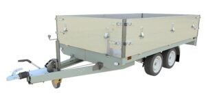 Przyczepa hamowana dwuosiowa Neptun GN259, N27-306 2 hl, DMC 2700kg, koła pod platformą - obrazek 4