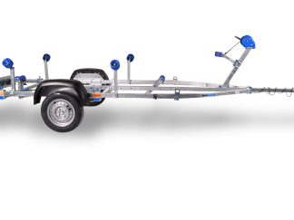 Przyczepa podłodziowa AQUA Faro do łodzi 5 m, transport łodzi, kajaków, skuterów wodnych