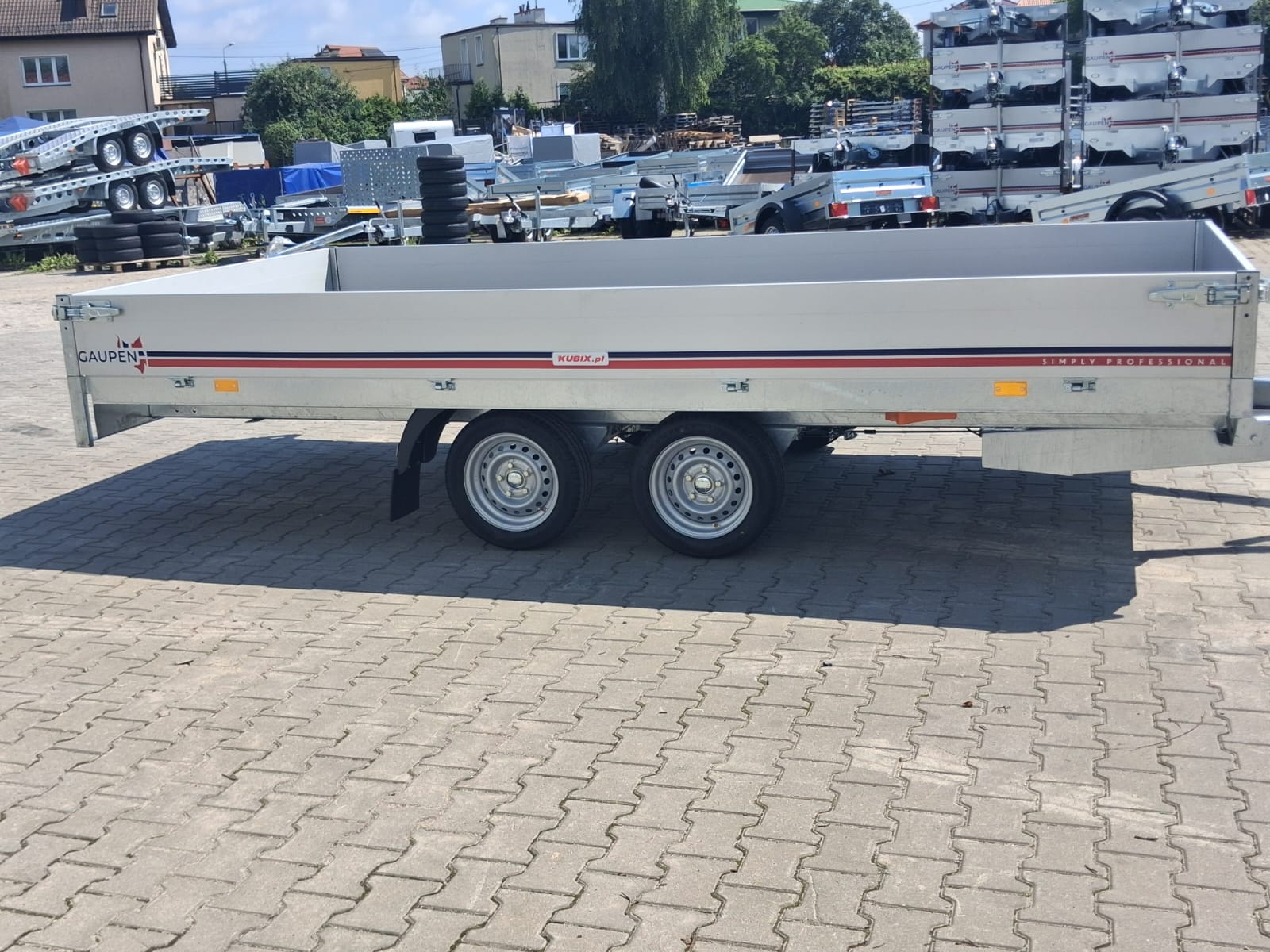 Przyczepa hamowana dwuosiowa Neptun GN259, N27-306 2 hl, DMC 2700kg, koła pod platformą - obrazek 10