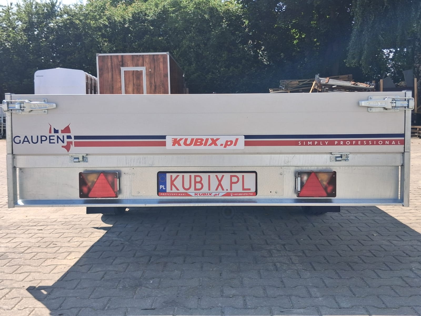 Przyczepa hamowana dwuosiowa Neptun GN259, N27-306 2 hl, DMC 2700kg, koła pod platformą - obrazek 3